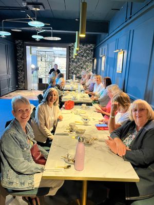 Enjoying a delicious lunch