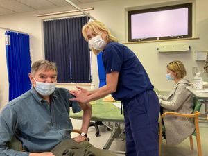 Supporting image for story: MP thanks vaccine volunteers after receiving jab