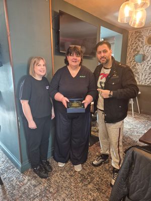 Michelle Stokes with Shaz Saleem and Becky