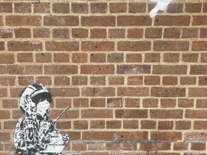 Supporting image for story: Is it a Banksy? Mysterious artwork appears on Shrewsbury building