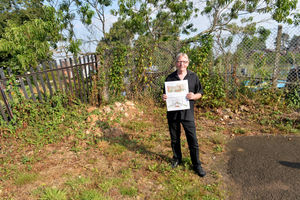 Friends of Lye and Wollescote Cemetery member Neville Coss on the site of the proposed garden