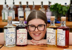Maddy Forbes from Shrewsbury Gin which was serving up the sumptious spirit at Shropshire Oktoberfest.