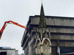 Supporting image for story: IN VIDEO and PICTURES: Birmingham Central Library demolition gets underway