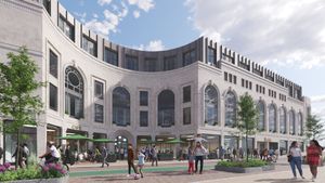 A modern ground-floor extension will be removed, restoring the original crescent shaped recess which will be used as a pavement cafe area and entrance to a restored arcade