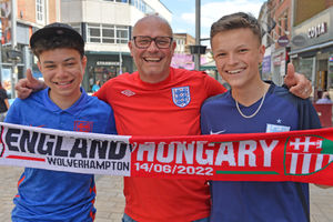 Micah Fulford, Ian and Henry Warren were delighted only having to travel from Bradmore Park to the game