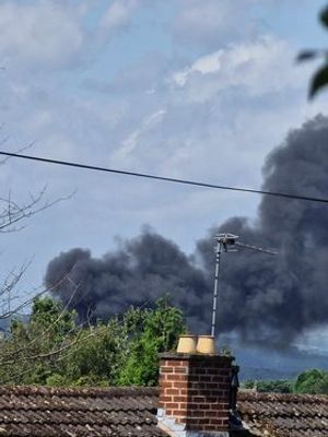 Smoke from the fire. Photo: Melvin Cooper