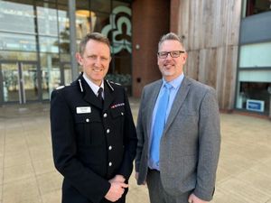 The new chief constable of West Mercia Police, Richard Cooper (left) with Police and Crime Commissioner, John Campion. Picture: West Mercia PCC