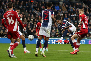 Grady Diangana of West Bromwich Albion scores a goal. (Photo by Adam Fradgley/West Bromwich Albion FC via Getty Images).