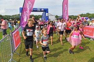 The children's run gets underway