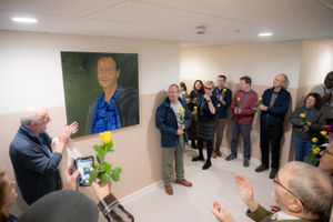 The portrait of Drew Richardson, painted by local artist Sorell Matei, now takes pride of place in the Richardson Centre (PTHB)