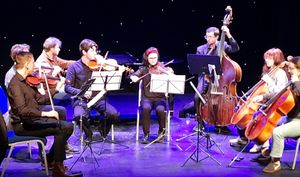 on stage at Festival Drayton Centre