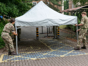 Supporting image for story: RAF Cosford reservists training to set up Covid-19 testing stations