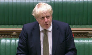 Prime Minister Boris Johnson making a statement in the House of Commons, setting out the new three-tier system            