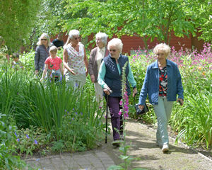 Walkers taking part in the event at the grounds of Severn Hospice