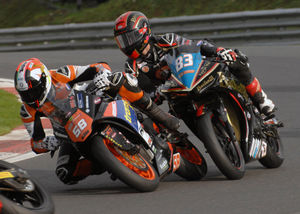 Harris Beech (83) managed to stay with the front pack during a superb weekend at Brands. Picture: Dave Holland