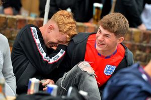 Fans at The Old Bush, Albrighton