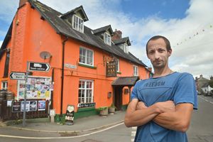 The Six Bells Pub and son of landlady Joe Green. Photo: Steve Leath