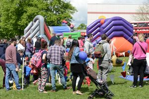 Crowds gathered in Shrewsbury's Quarry