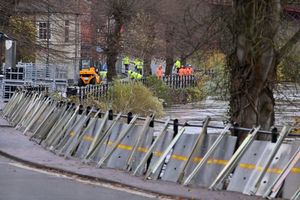 Defences start to go up in Ironbridge