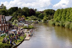 The tranquil setting for the Shrewsbury Regatta at Pengwern Boat Club, Kingsland, Shrewsbury