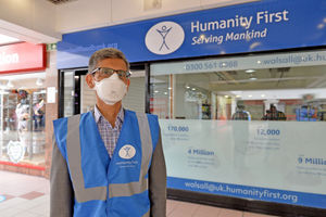 Dr Azher Siddiq outside the Humanity First UK food bank in the Saddlers Shopping Centre in Walsall