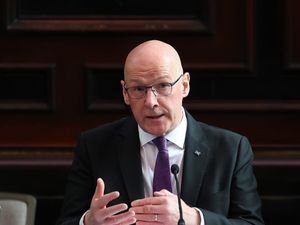 John Swinney at a gathering on democratic resilience