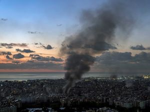 Smoke rises following an Israeli air strike in Beirut, Lebanon