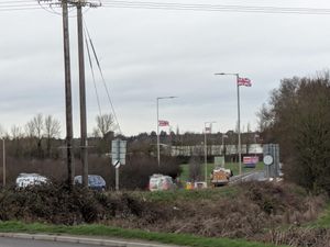 There are several Union flags being erected on lampposts in Bayston Hill. Picture: LDRS