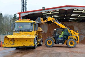 Telford's gritters who were today taking stock after being out around the clock in the freeze