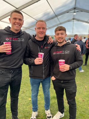 L-R: Kieran Jones, Lewis Hardie and Jordon Tipper at Shropshire Oktoberfest 2024