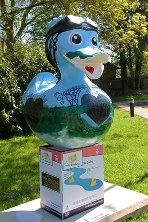 The giant ducks in Ironbridge. Photos: Shaun Dean