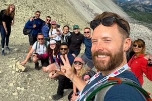 Adam leading a trip to the Dolomites