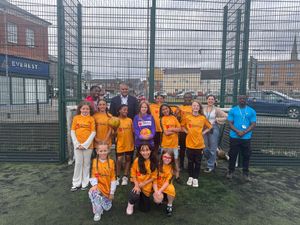 Ash Raju and The Way Youth Zone's football team