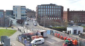 This modern view shows how the skyline of Wolverhampton is being transformed