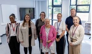 The new SEND hub is nearing completion. Pictured (left to right): Shekera Lodge, from Telford & Wrekin Council, Joanne Edwards from Millbrook Primary School, Fiona Gibbs from the BIT Group, Councillor Shirley Reynolds, Alexa Dunn, from Haughton School, Jamie Evans from Pave Aways and Sorcha Elliott from Millbrook Primary School
