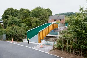 The new footbridge near Oakengates Station 