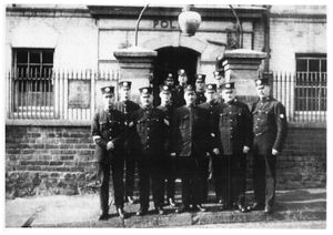Officers outside Sedgley police station, probably at the turn of the 20th century