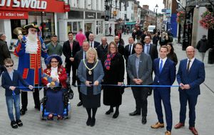 The cutting of the ribbon