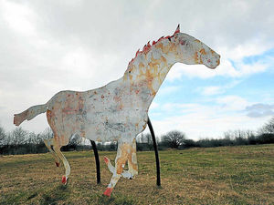 Supporting image for story: Vandals daub paint across Tipton horse artwork