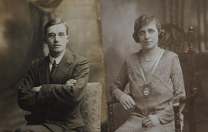 Ernest Poyner and Jane Goodall.

