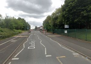 The car stopped in Dudley Street, West Bromwich, following a police pursuit. Photo: Google