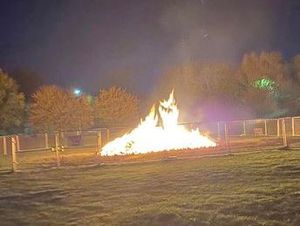 Supporting image for story: Anger as Donnington bonfire is set alight one week before firework event