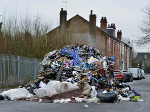 Supporting image for story: Investigation into huge heap of rubbish dumped in West Bromwich street