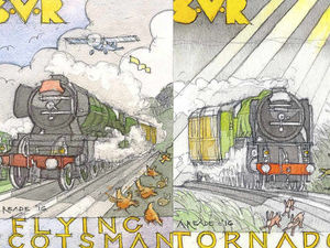 Supporting image for story: Flying Scotsman and Tornado sketches created to raise funds
