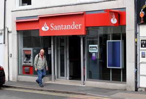 The remains of blue police tape could be seen on a drain pipe next to the Santander in Stourbridge on Wednesday afternoon