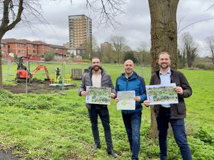 Supporting image for story: Workers break ground at site of new play area in Brierley Hill