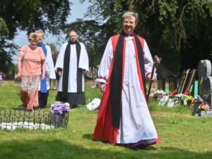 Supporting image for story: Bishop of Shrewsbury visits North Shropshire town to make final piece of cemetery land suitable for Christian burials