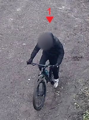 CCTV footage captures the 15 year-old murderer or Leo Ross riding around the murder scene. 