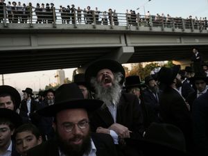 Supporting image for story: Ultra-Orthodox Jews protest against Israel’s military service ruling