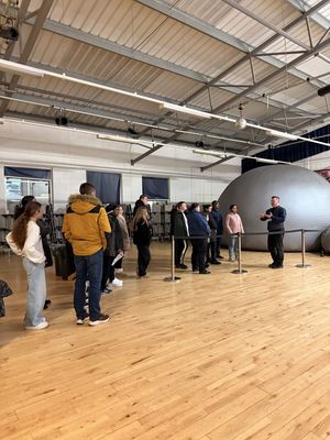 People queue for the stargazing event